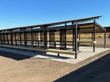 A photo of the 30 yard range under construction with blue sky.