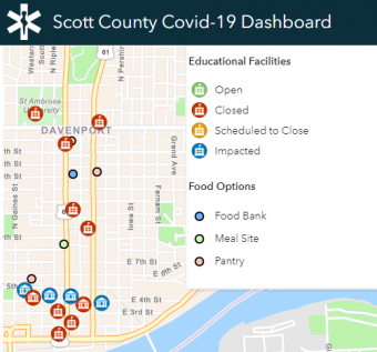 Screenshot of COVID-19 GIS Web Application