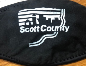 Scott County Logo on a mask