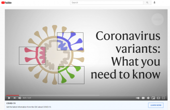 Screenshot of Youtube video:  Coronavirus variants, what you need to know