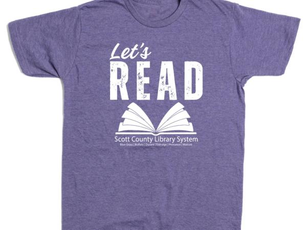 This is a shirt that says Let's Read
